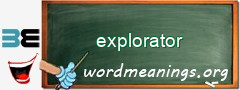 WordMeaning blackboard for explorator